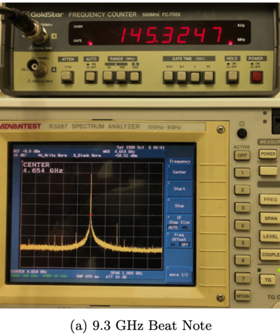 Beat note detection at 895 nm with an EOT detector